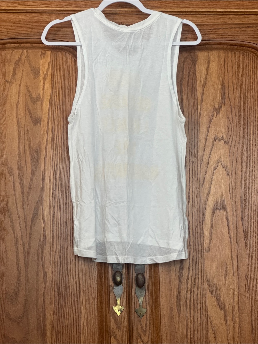 Express One Eleven Women’s White Tank Top with Yellow Margarita Graphic - Picture 2 of 2